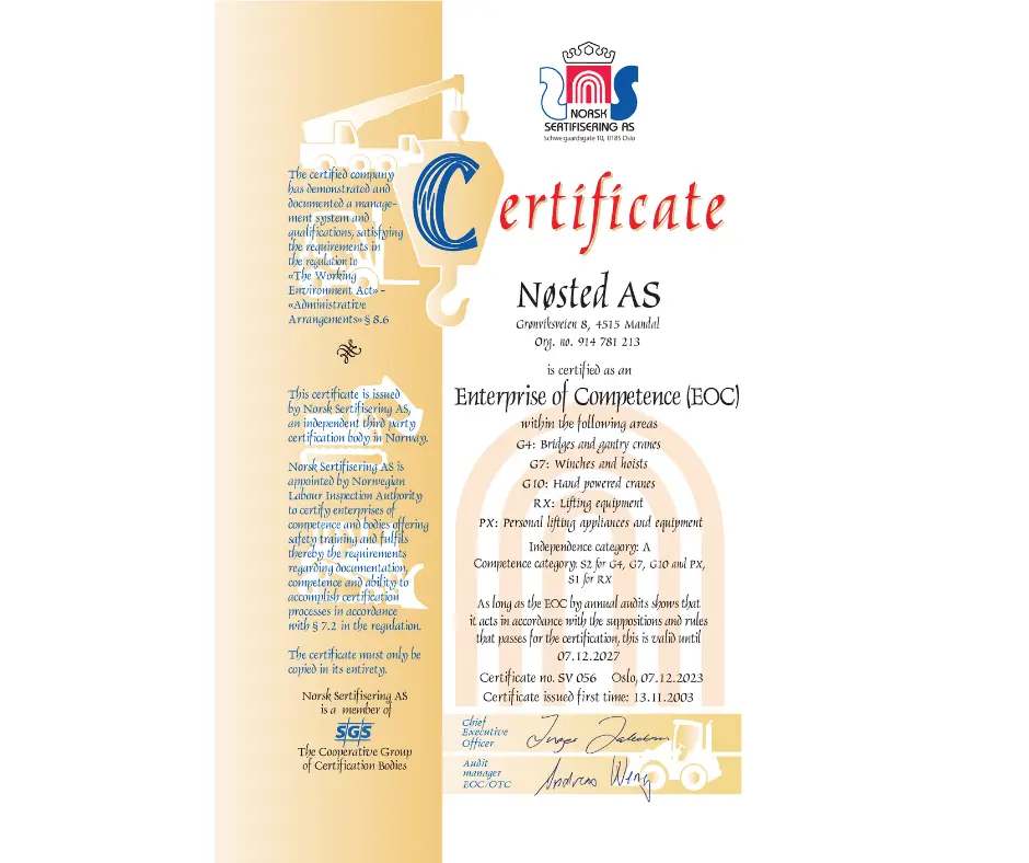 Certificate Eoc